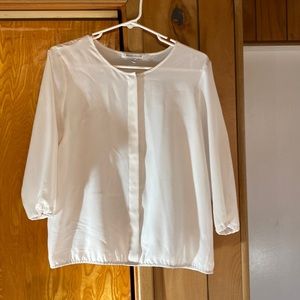 Rose + Olive Button Cream Blouse